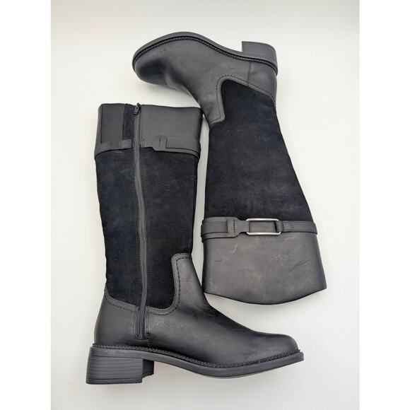 Clarks Maye Carly Tall Riding Boots Round Toe Women's Black Size US7.5M EU38 - Picture 12 of 15